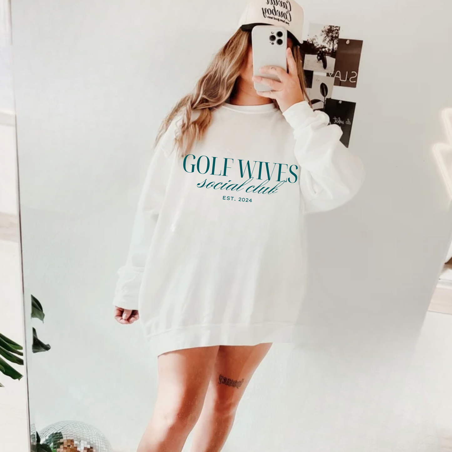 Golf Wives Social Club White Crewneck Sweatshirt