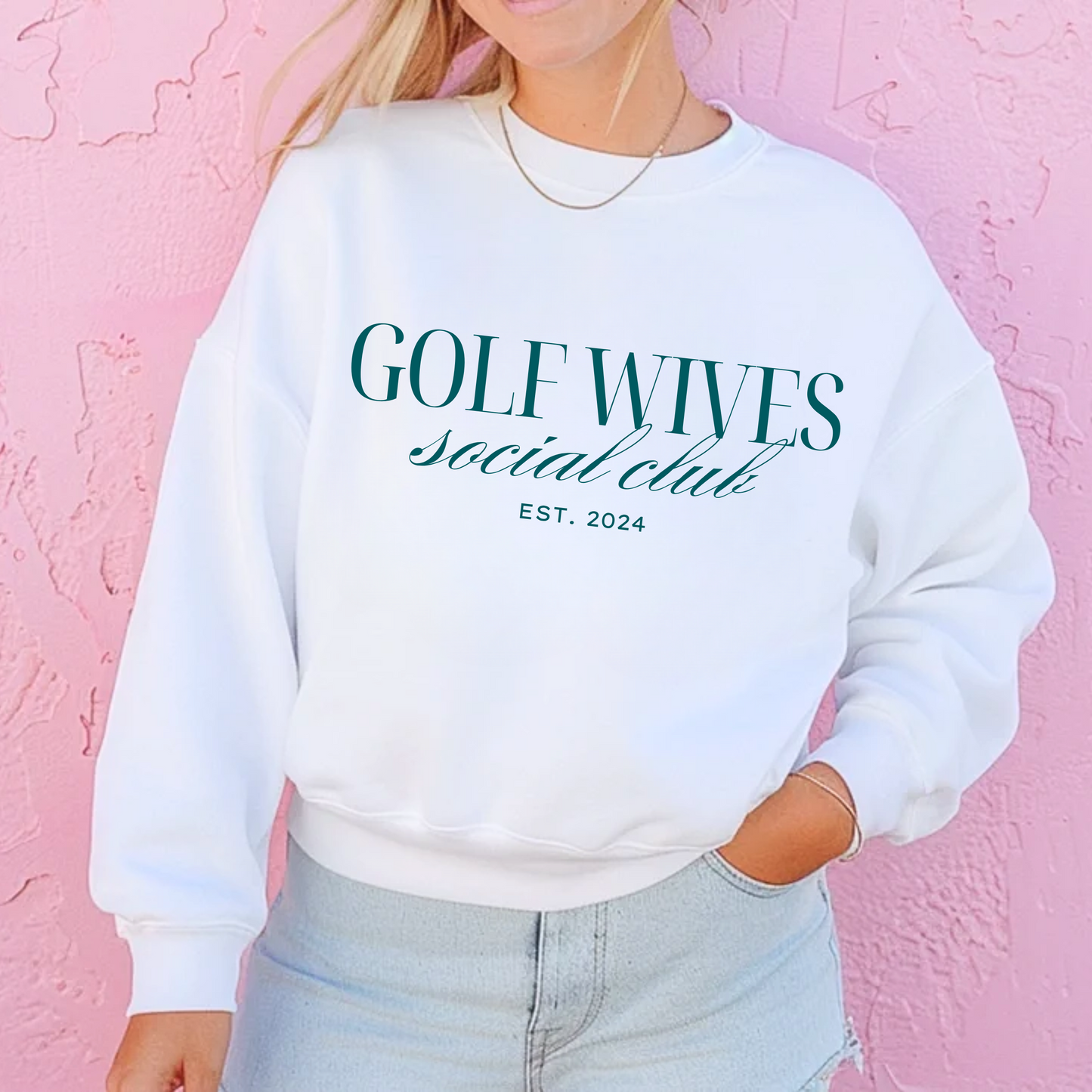 Golf Wives Social Club White Crewneck Sweatshirt