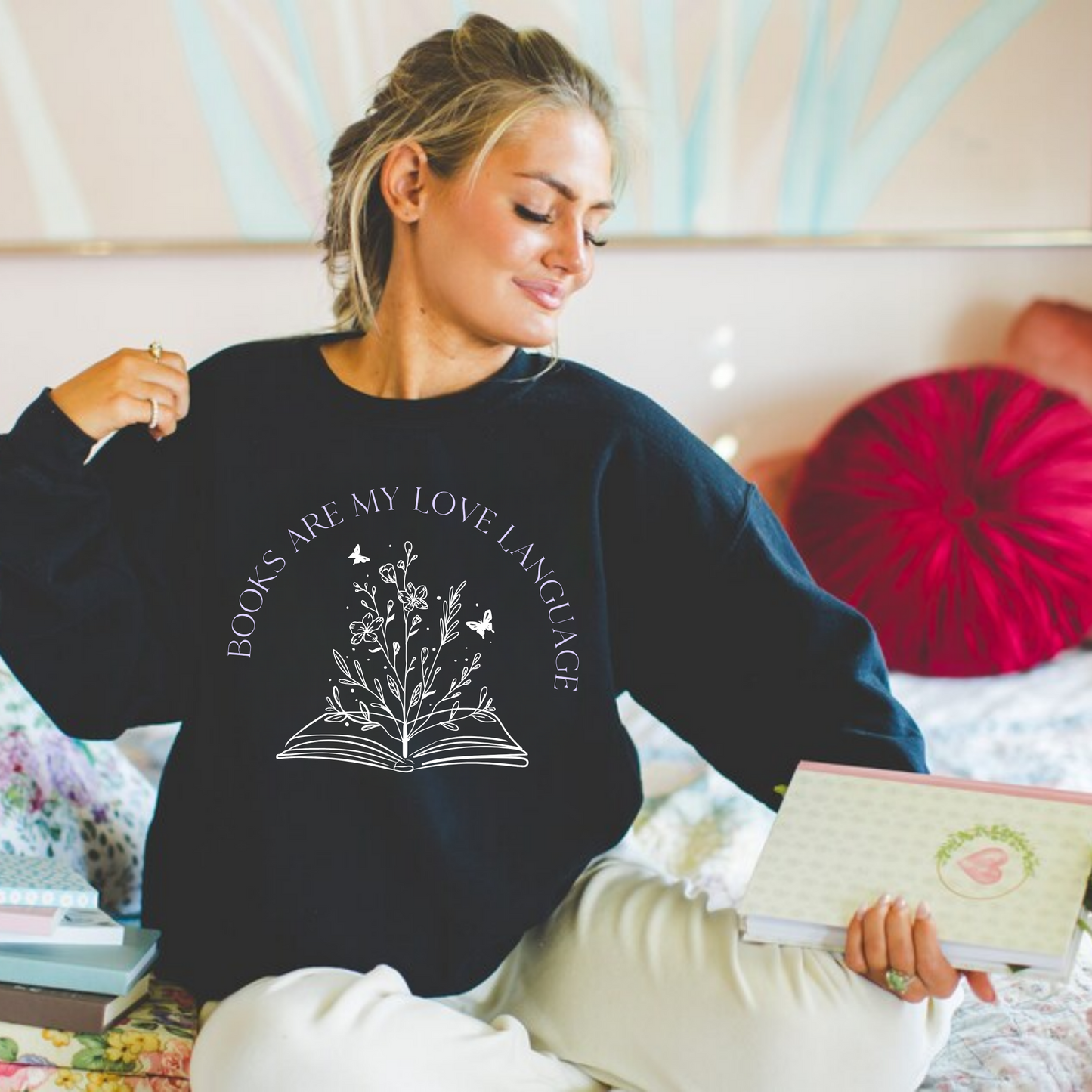 Books Are My Love Language Crewneck Sweatshirt