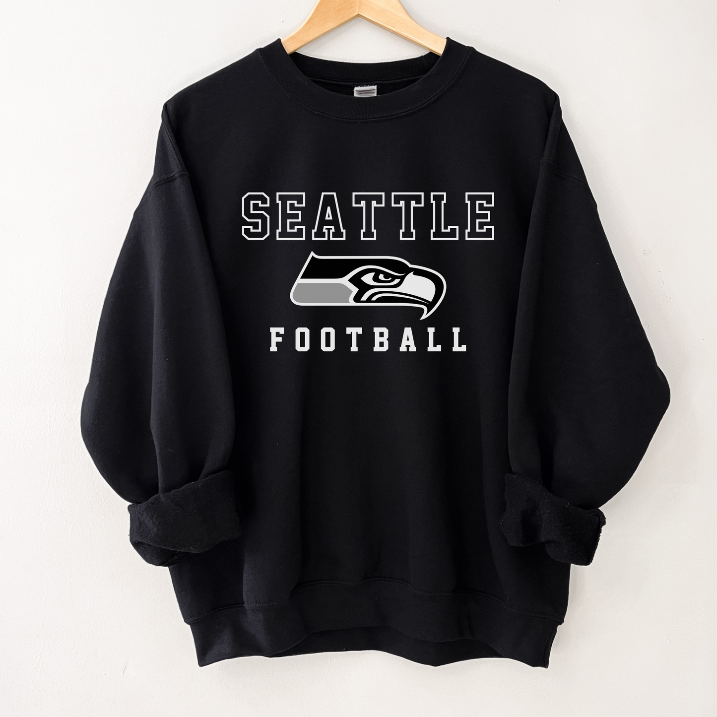 Seattle Seahawks Black Crewneck Sweatshirt