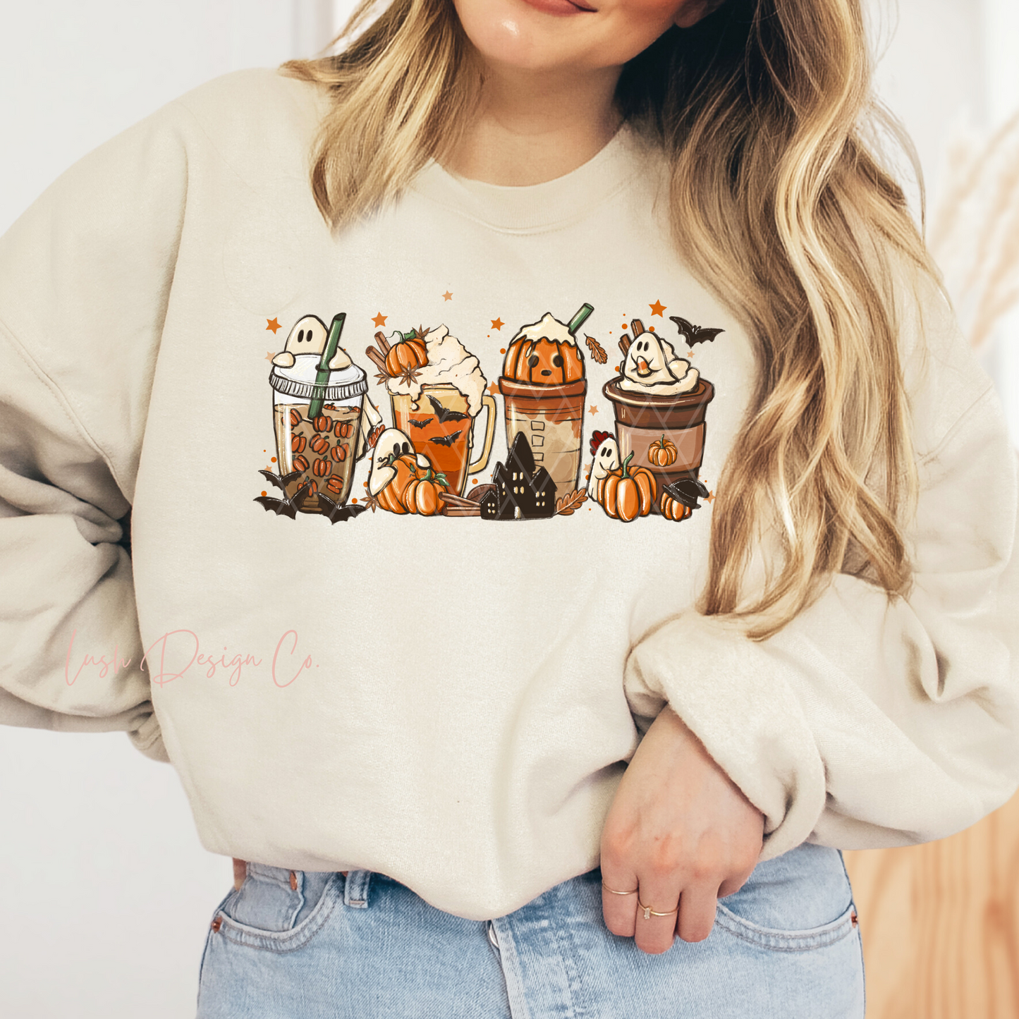 Ghost Pumpkin Iced Coffee Crewneck