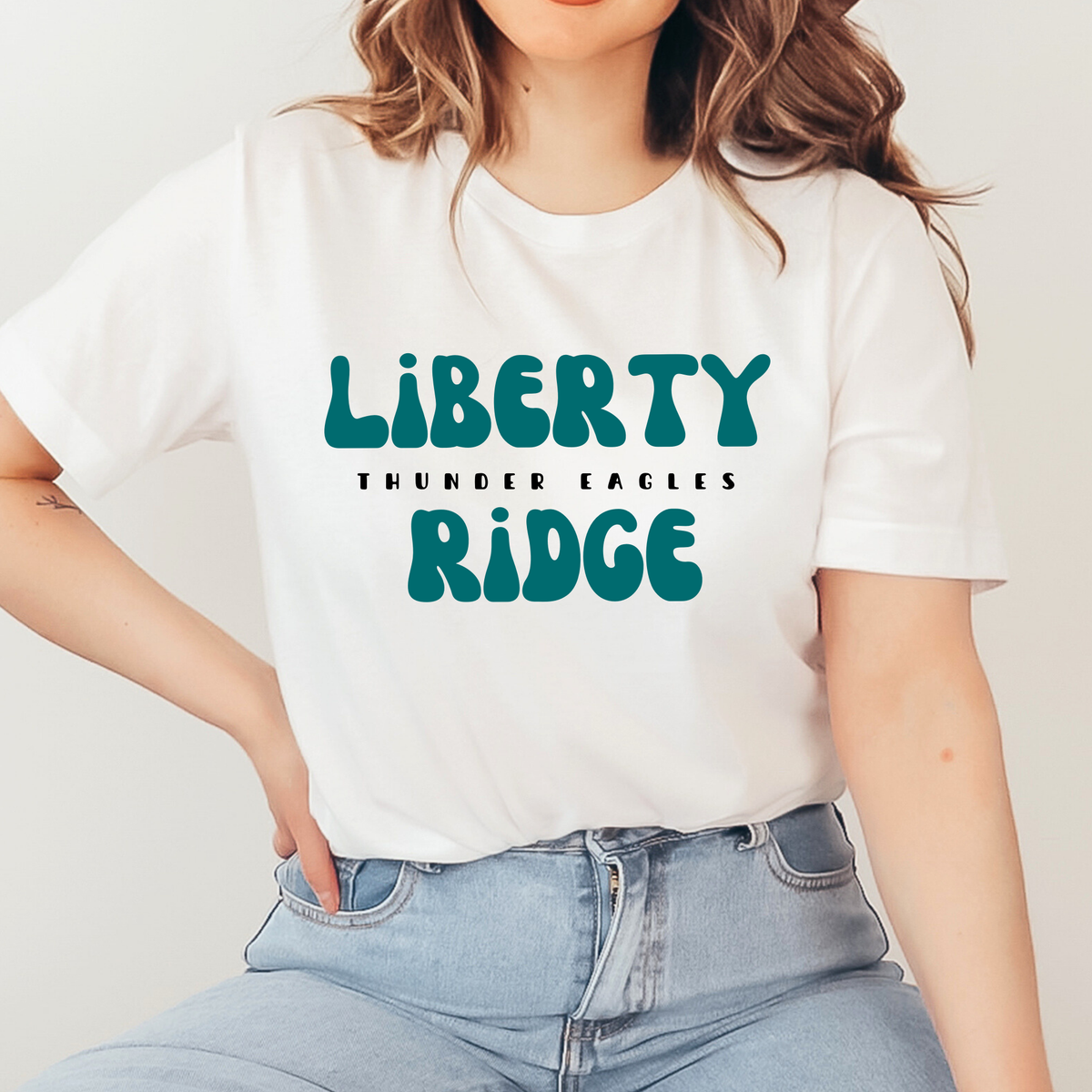 Liberty Ridge Thunder Eagles Retro Tee - White