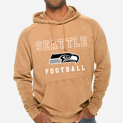 Camel Seattle Seahawks Vintage Wash Hoodie