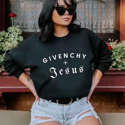 GIVENCHY + JESUS CREWNECK SWEATSHIRT