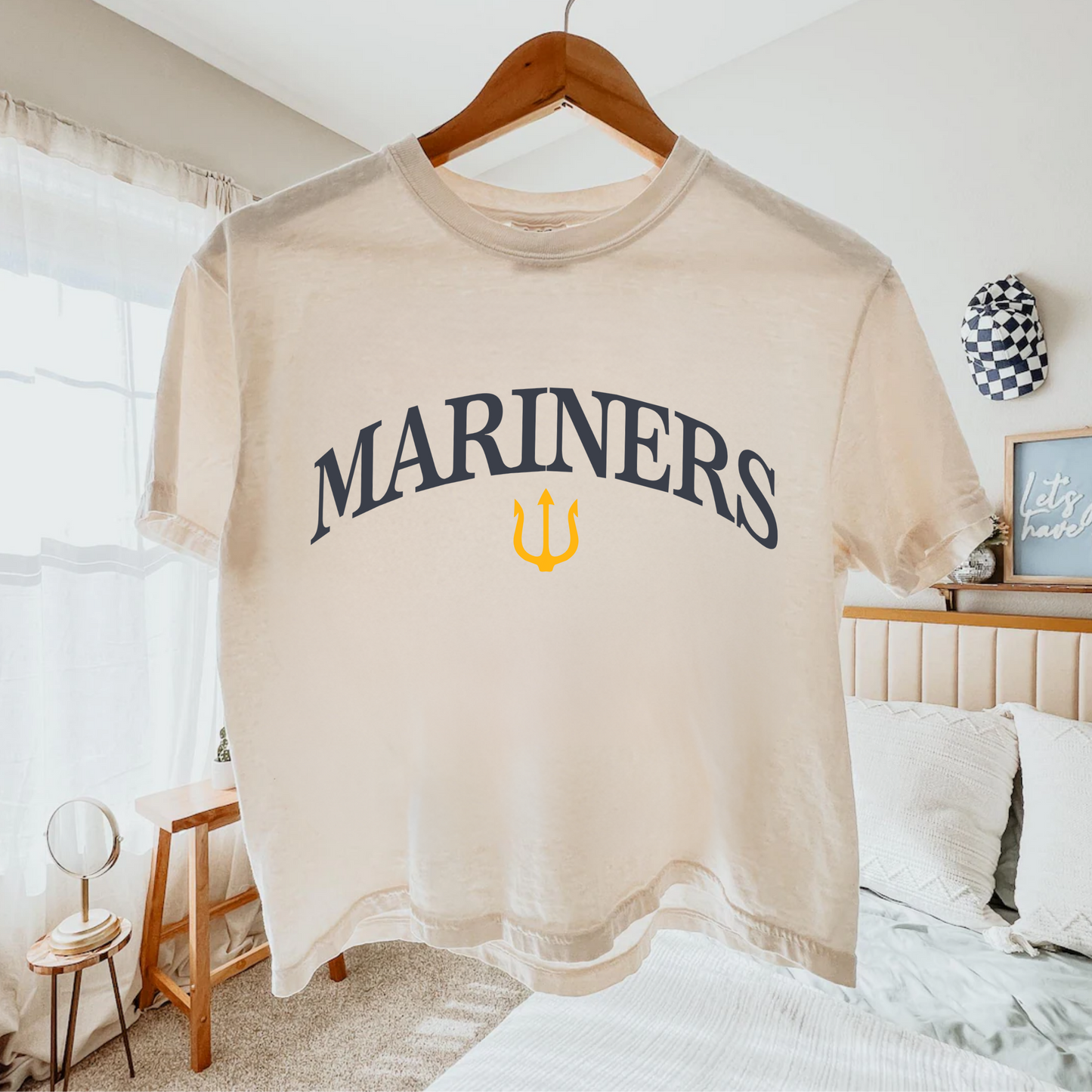 Mariners Long Crop Tee - Black