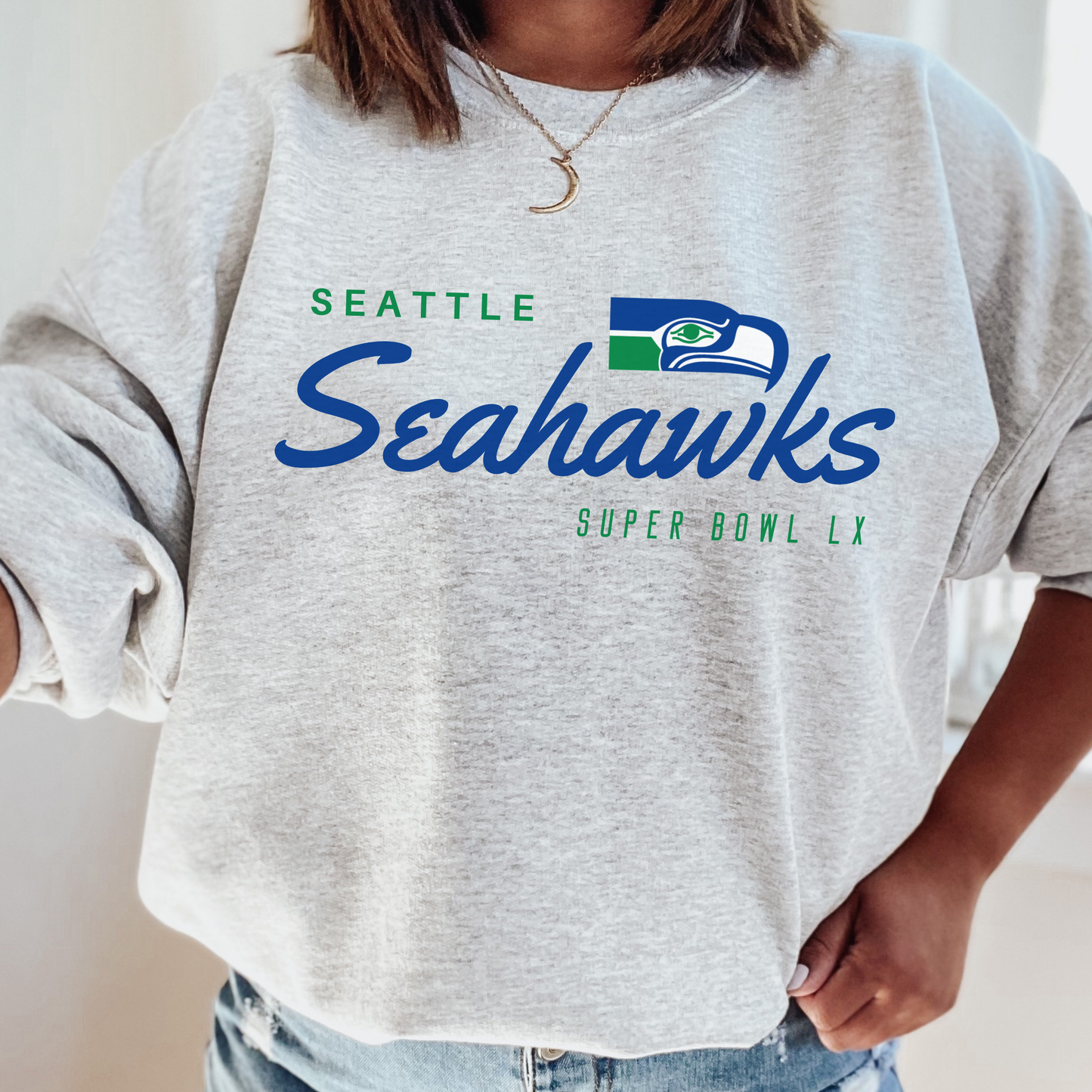 Seattle Seahawks Super Bowl LX Crewneck Sweatshirt