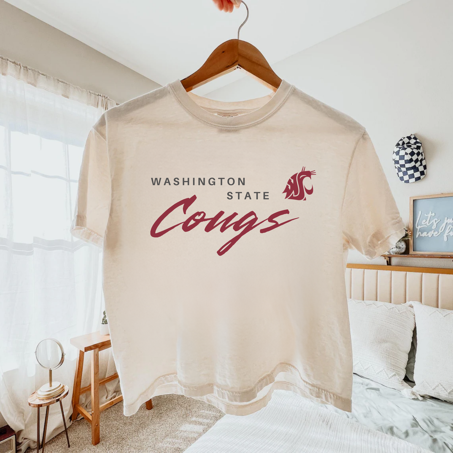 Washington State Cougars Retro Long Crop Tee