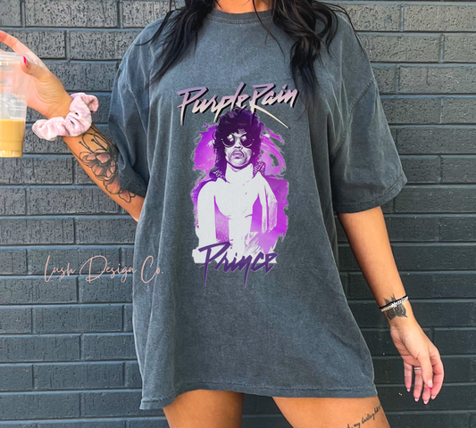 Purple Rain Comfort Distressed Tee