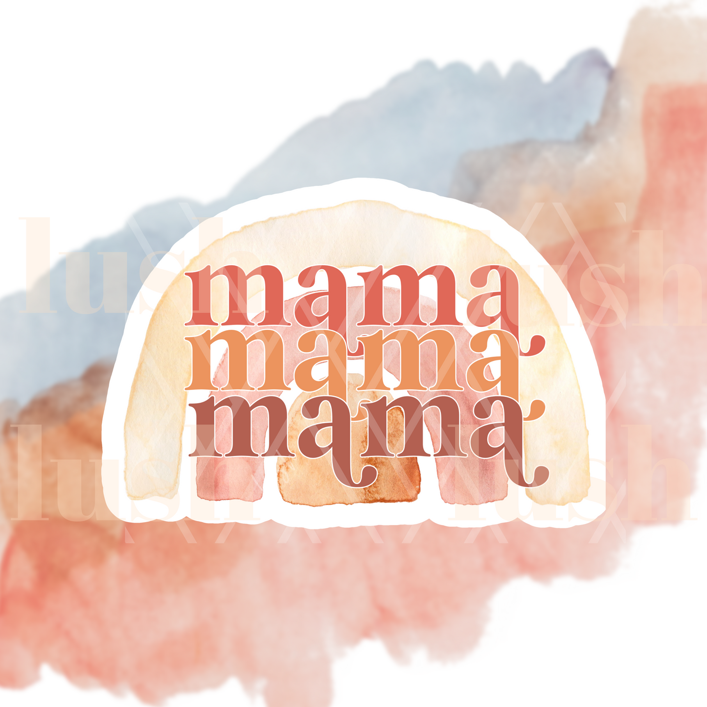 Mama Boho Rainbow Sticker