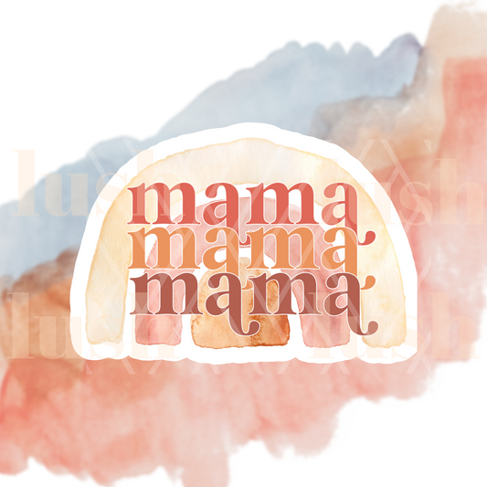 Mama Boho Rainbow Sticker