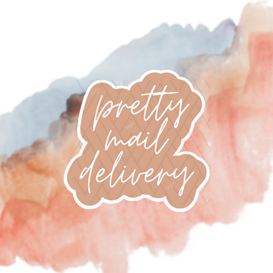 Pretty Mail Delivery Simple Die Cut Sticker