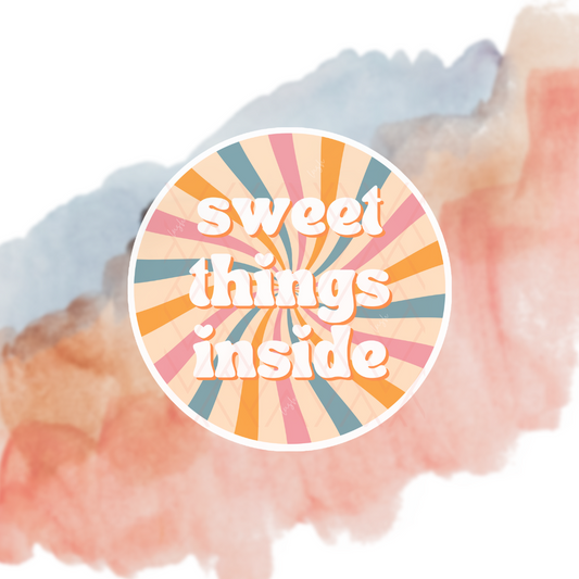 Sweet Things Inside Die Cut Sticker