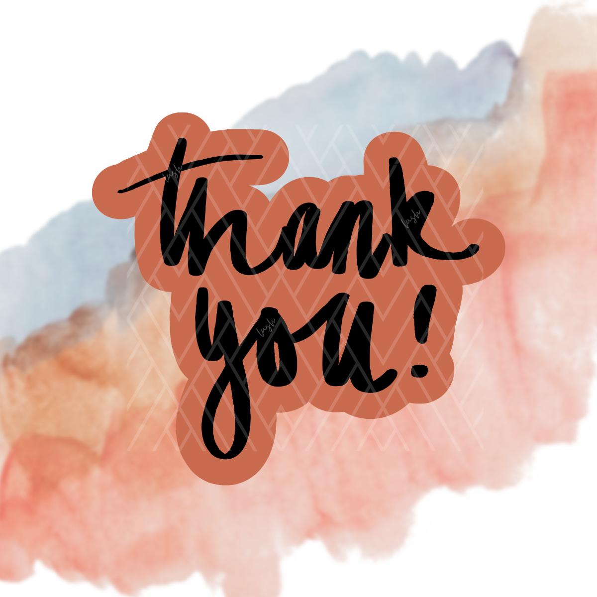 Thank You - Terracotta - Die Cut Sticker