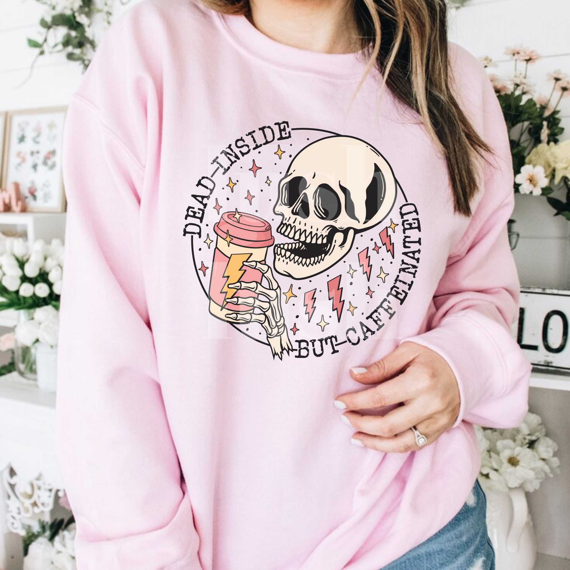 dead-inside-but-caffeinated-skeleton-pink-crewneck-sweatshirt