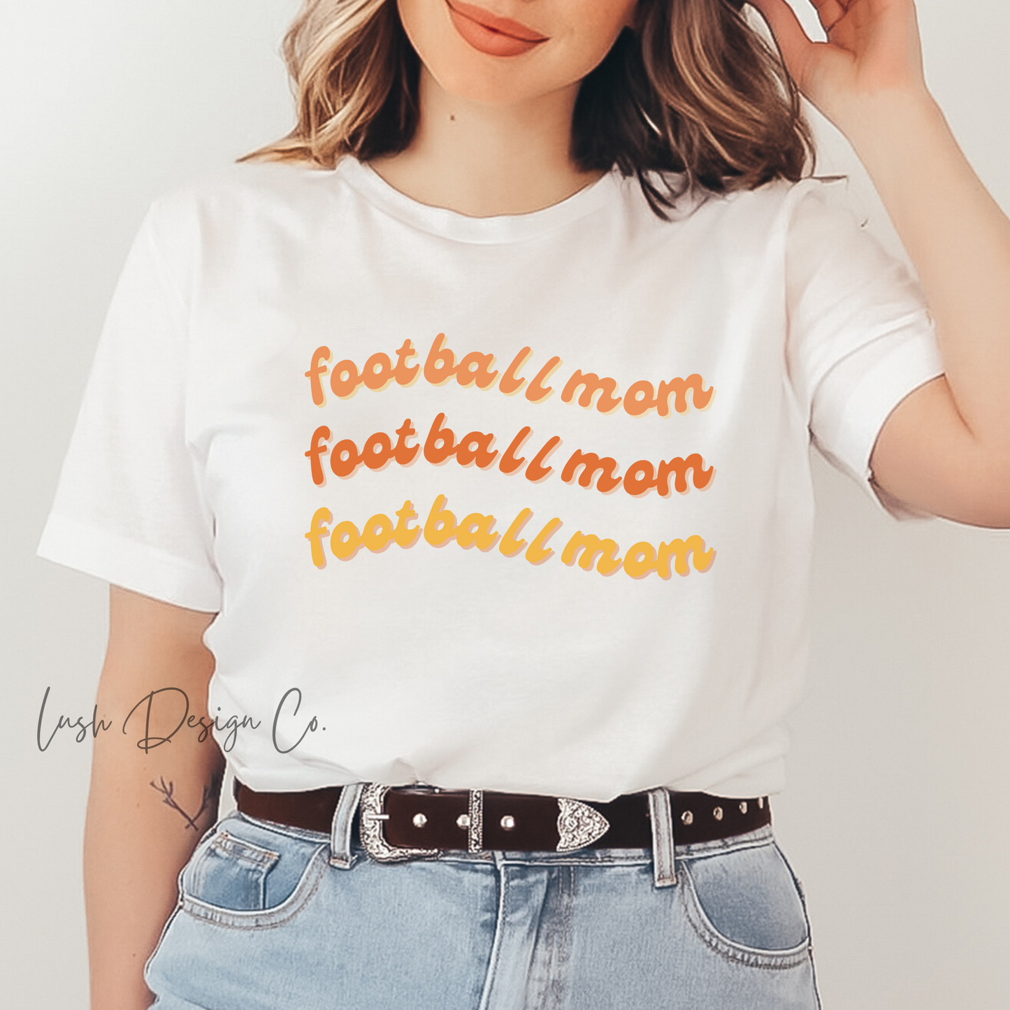 Football Graphic Tee Women, Football Mom Shirt Designs