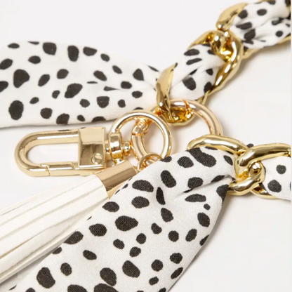 Polka Dot Metal Keychain Wristlet