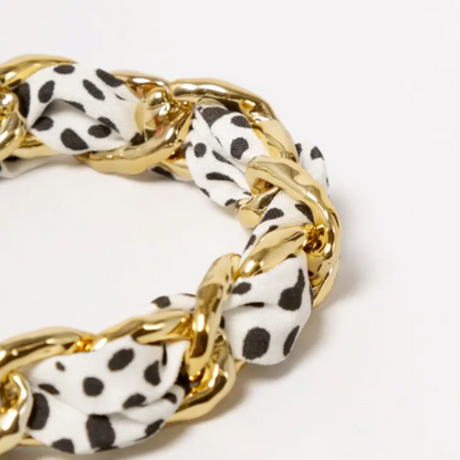 Polka Dot Metal Keychain Wristlet