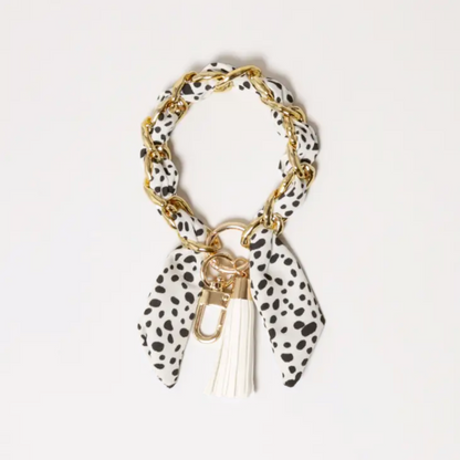 Polka Dot Metal Keychain Wristlet